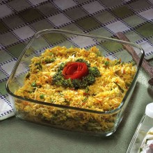 Borosil Square Dish without Handle, 1.6 Litres 