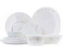 Corelle Pattern Sticker Violet Dance 21 Pcs Dinner Set 