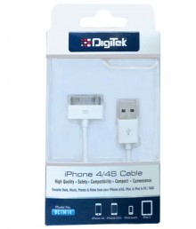 Digitek USB Charger for Apple iPhone 4S -White