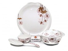 Dinewell Round Fantasy, 24-pieces, Melamine, Multicolour 
