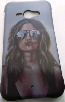 Samsung Galaxy J1 Ace Back Cover (Spectacles Girl)