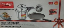  Prestige 3 ltr deluxe plus pressure cooker Alluminium  +  FREE  Omega Deluxe Omni Tawa (Non Stick) 250 mm 
