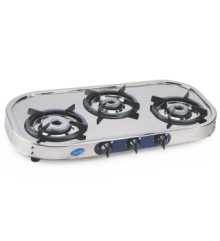Glen 3 Burner Stainless Steel Cooktop GL 1033 SS HF DT AL