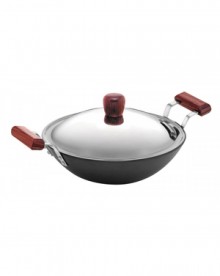 Hawkins Futura Deep Fry Pan IL26 With LId 3.75L & 2 short Handles(Flat Bottom)