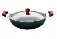 Hawkins Futura Deep fry Pan L72 7.5L With Lid & With 2 Short Handles (Flat Bottom)