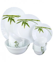 Laopala Diva Fluted Green 35 Pcs Dinner Set