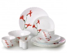 LaOpala Divine Petals 35/23Pcs Opalware Dinner Set