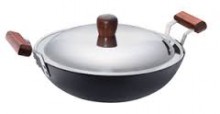 Hawkins Futura Deep Fry Pan LR41 4L With Lid Kadai(Flat Bottom)