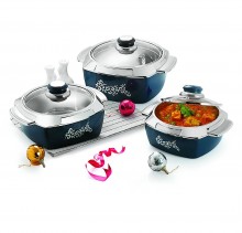 Cello Metallo Plastic Casserole with Lid