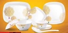 Milton 31 Pcs Square Dinner Set - Jewel, Multicolour