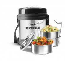Milton Legend 3 Container Tiffin - Steel Plain 240ml