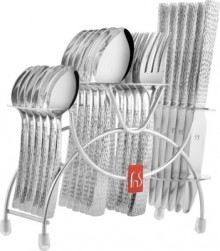  Montavo  FNS Madrid Hanging Stainless Steel Cutlery Set (Pack of 24) 