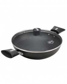 Nirlep Select Plus LKR 24 Non-Stick Kadai With Glass Lid - 240 mm