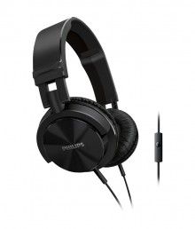 Philips SHL3005BK/00 Over Ear DJ Style Headphones - Black With Mic