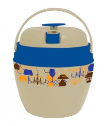 Princeware Blue Virgin Plastic Insulated Round Ice Pail 1.5 Ltr