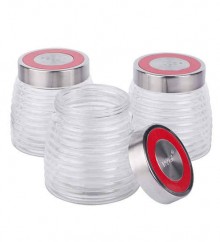 Roxx New Cascade Transparent Jar - Set of 3