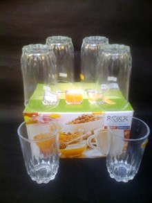  ROXX TUMBLERS POLO (260 ml, Clear, Pack of 6) 