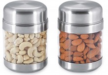 Sizzle Transparent Containers 400 ml Set of 2 Twist Canisters S9