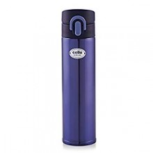  Cello Slimline Stainless Steel Flask, 400ml