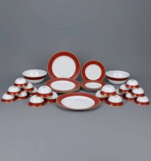 Laopala Sovrana Regent Red Opal Pack of 33 Dinner Set  (Opalware)