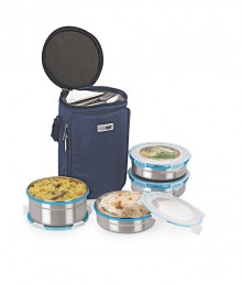 Steel Lock HL- 1541 Airtight JUMBO 4 pc Lock Steel Lunch 