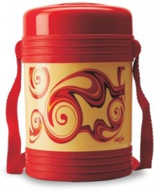 Milton Vector-Red And Offwhite 4 Containers Lunch Box