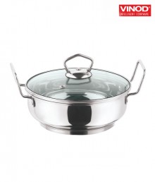 Vinod 24 cm Induction Bottom Kadai With Lid