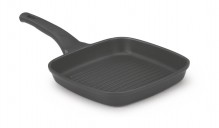 Vinod Cookware Zest Plus Non-Stick Square Griddle, 24cm, Black