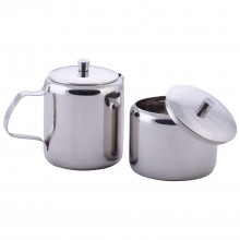 Vinod Milk Pot & Sugar Pot with Cover Steel Medium 250 ml