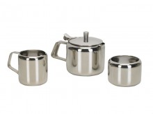 VINOD STAINLESS STEEL TEA SET 3 PCS MINI- PLAIN
