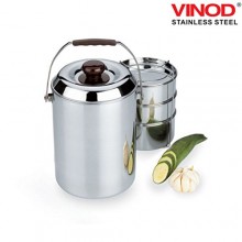 Vinod Steel Deluxe Hot Tiffin 3 Compartments